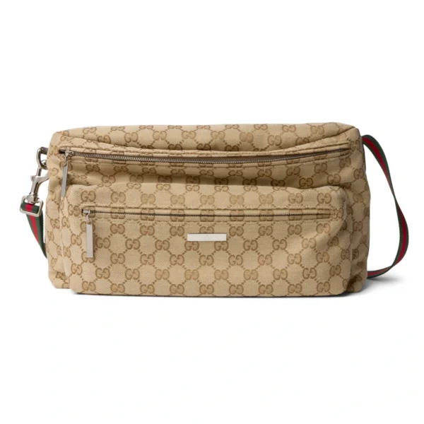 Gucci Tag Medium Crossbody Bag Beige