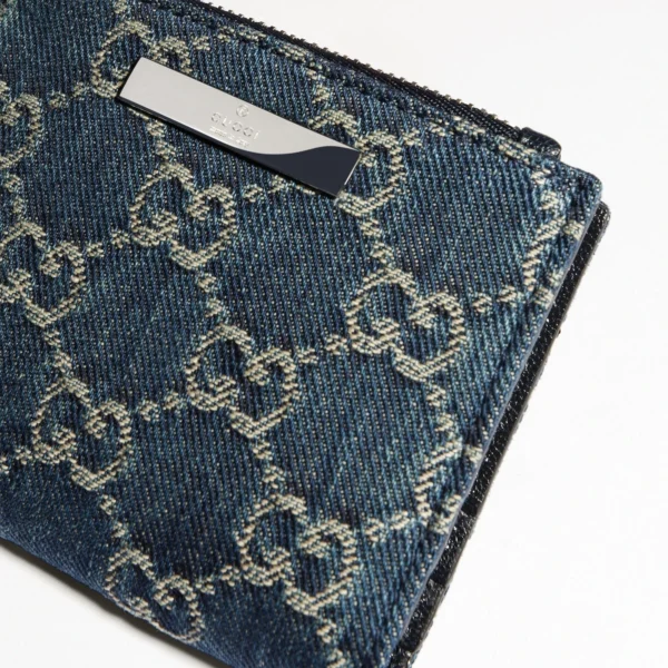 Gucci Plaque Small Wallet Blue