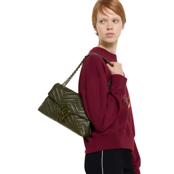 Gucci GG Marmont Medium Shoulder Bag - Green