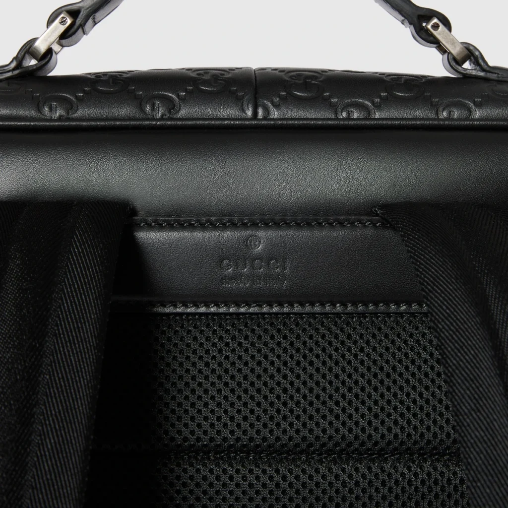 Gucci GG Emblem Medium Backpack Black