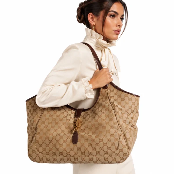 Gucci Mercato Large Tote Bag - Beige