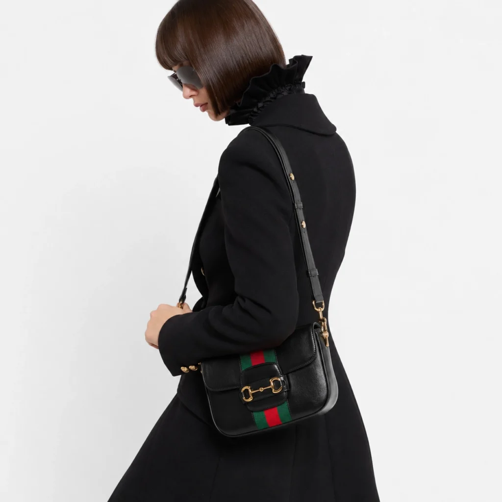 Gucci Horsebit 1955 Small Shoulder Bag - Black