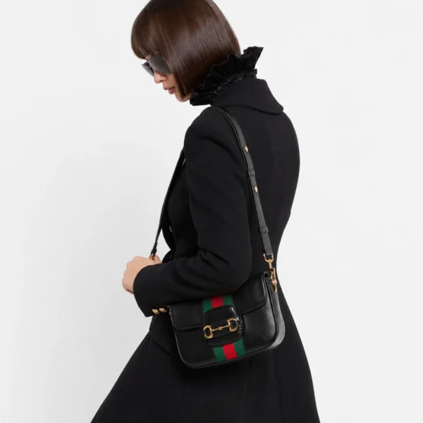 Gucci Horsebit 1955 Small Shoulder Bag - Black