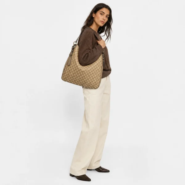 Gucci Beatrix GG Canvas Tote Bag - Beige