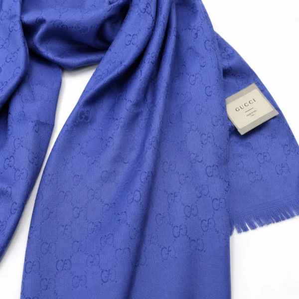 Gucci GG Monogram Scarf - Blue
