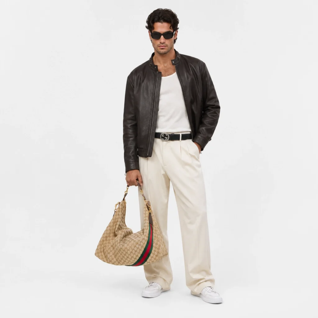 Gucci Brera Large Crossbody Bag - Beige