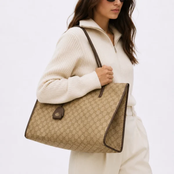 Gucci Londra Large Tote Bag - Beige