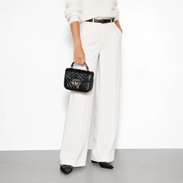 Gucci GG Marmont Mini Top Handle Bag - Black