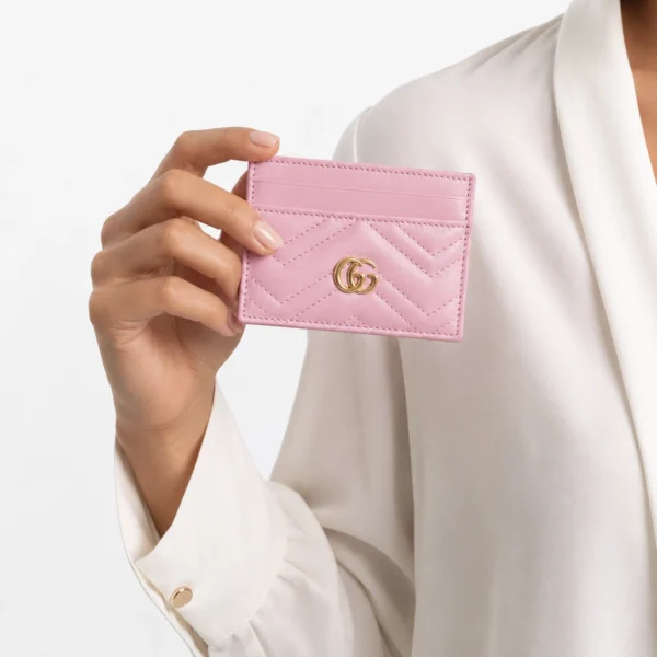 Gucci GG Marmont Card Case - Pink