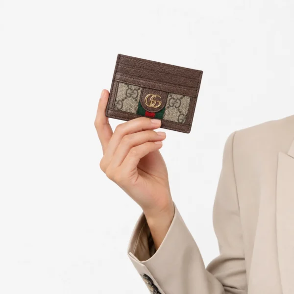 Gucci Ophidia GG Card Holder - Brown