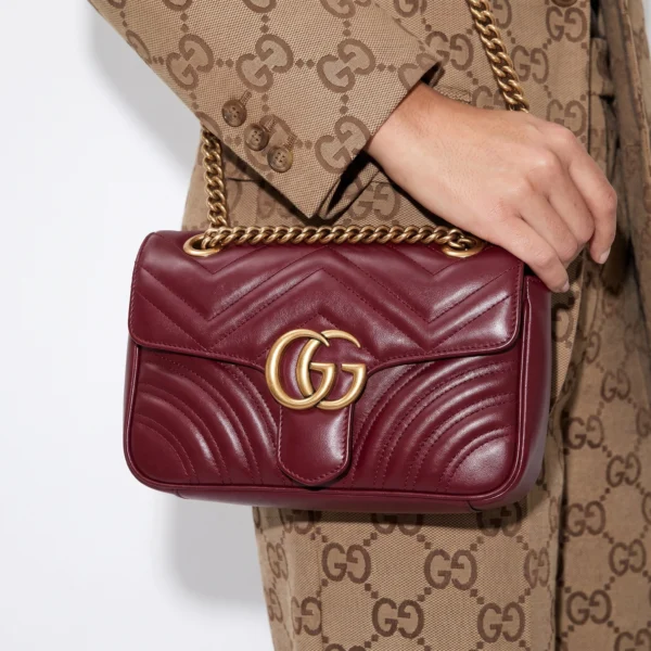 Gucci 2.0 matelassé leather mini shoulder bag - Red