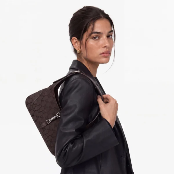 Gucci Jackie Slim Medium Shoulder Bag - Brown