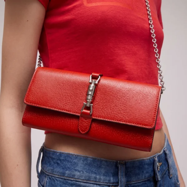 Gucci Jackie Wallet On Chain - Red